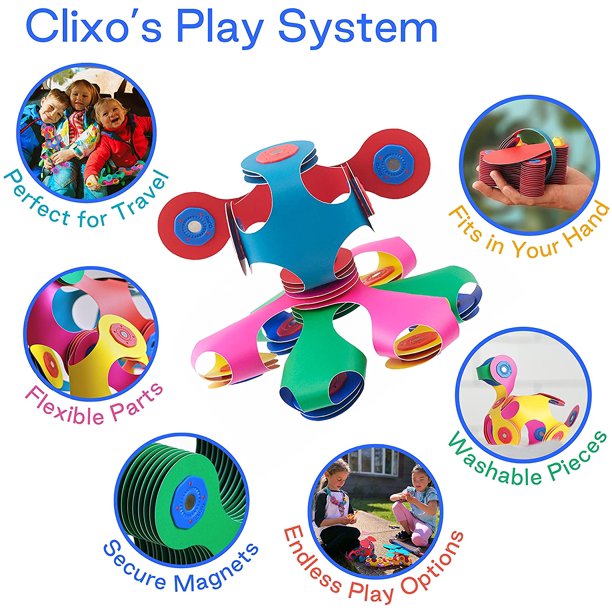 Clixo Tiny And Mighty Magnet Travel Toy – 9pc