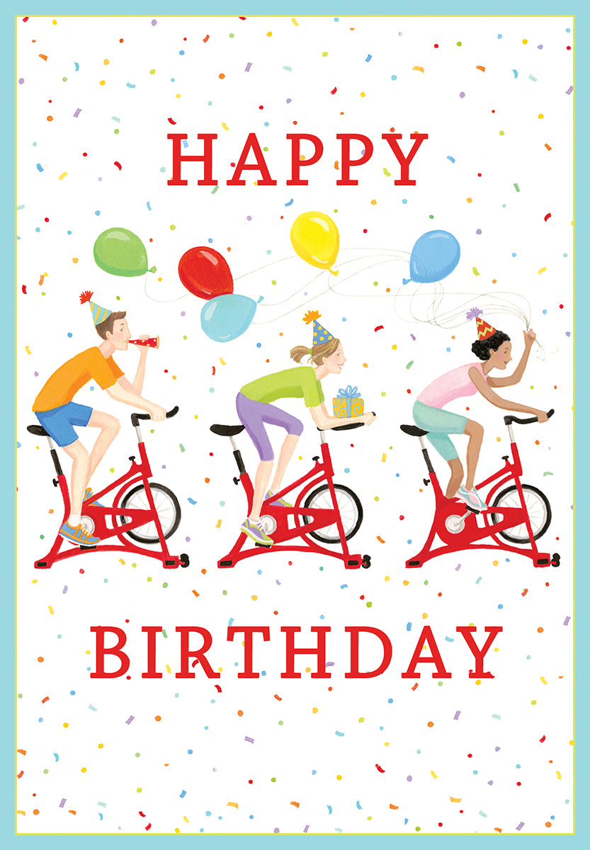 Caspari – Spin It Happy Birthday Card – 1 Card & 1 Envelope