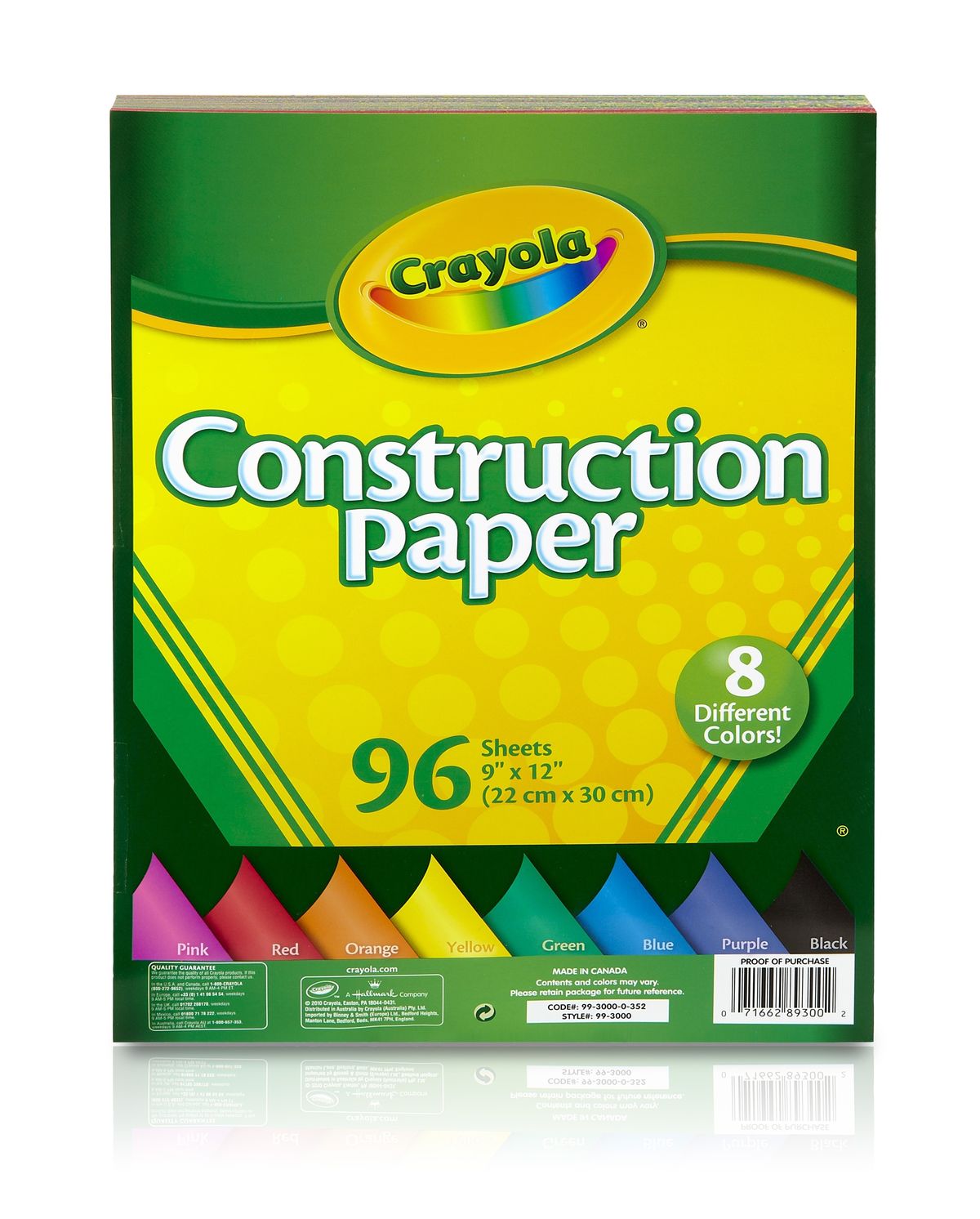 Crayola Construction Paper – Assorted Colors 96 Sheets