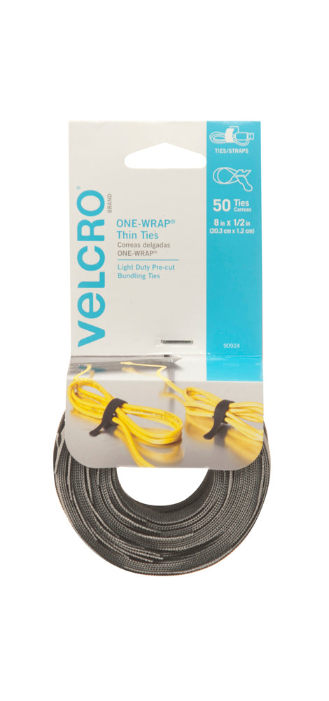 VELCRO® One-Wrap Thin Pre-cut Ties