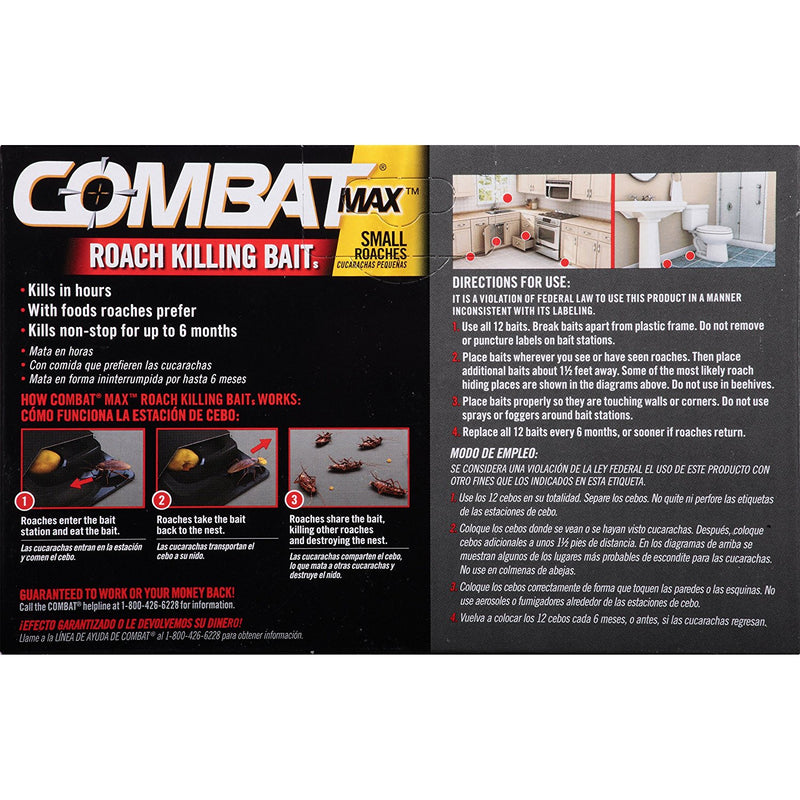 Combat Max Small Roach Killing Bait Stations, 12 ct