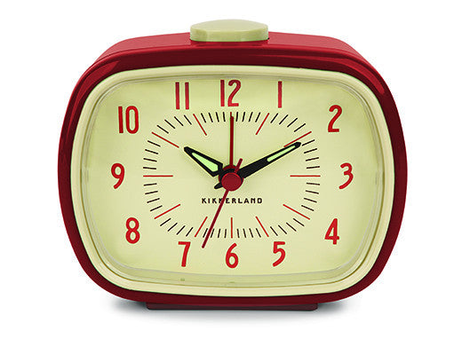 Kikkerland Retro Alarm Clock – Red