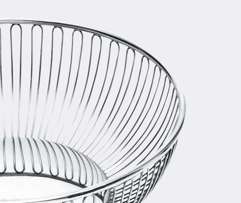 Alessi "826'" Round Metal Wire Basket – 9" Stainless