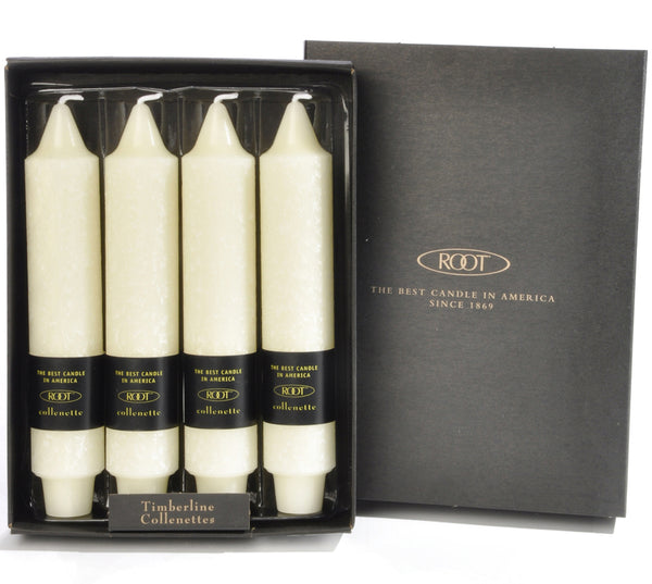 Root Timberline Collenette Candle – Ivory – 7" – Box of 4