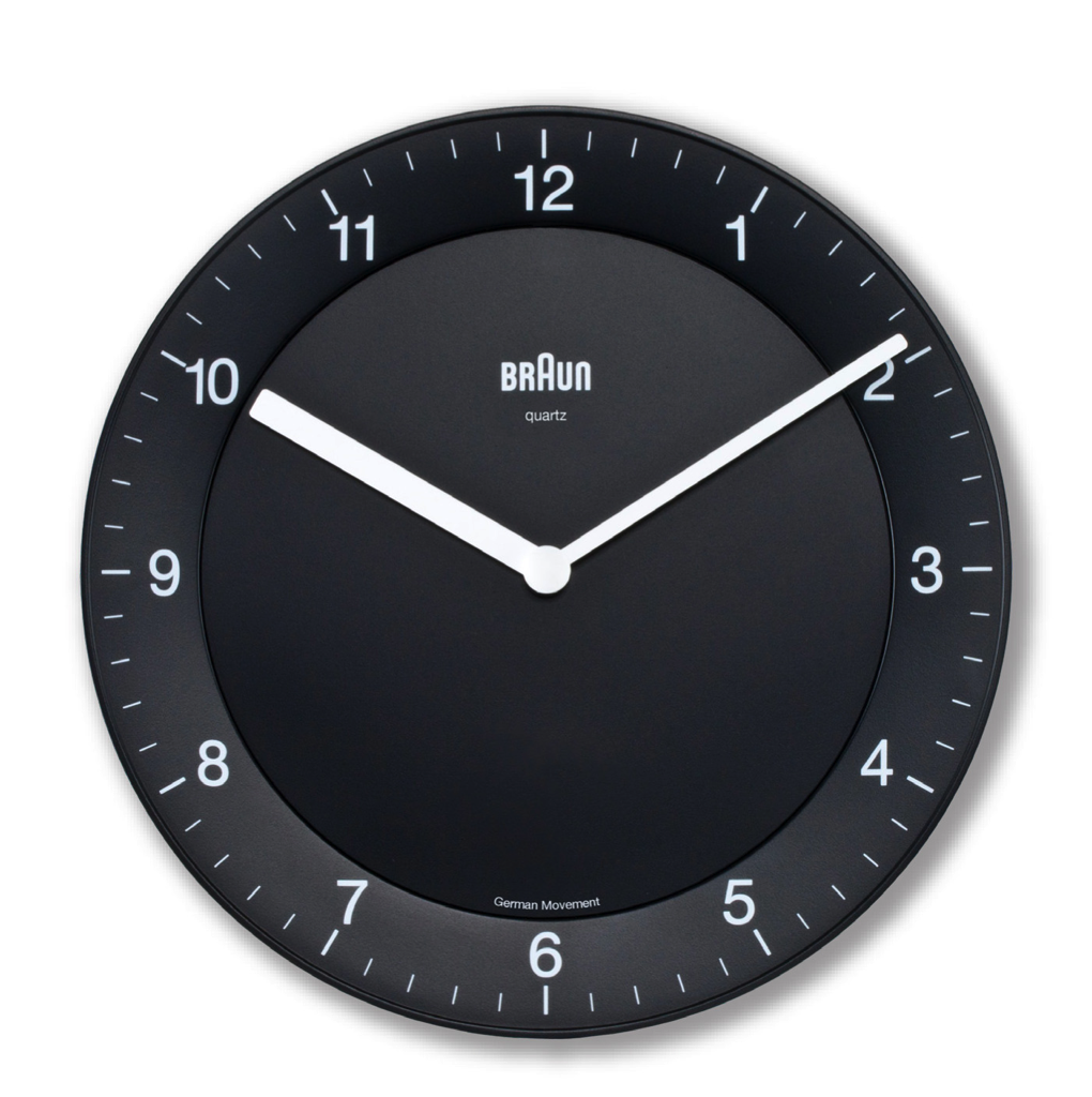 Braun Classic Black Wall Clock - 8