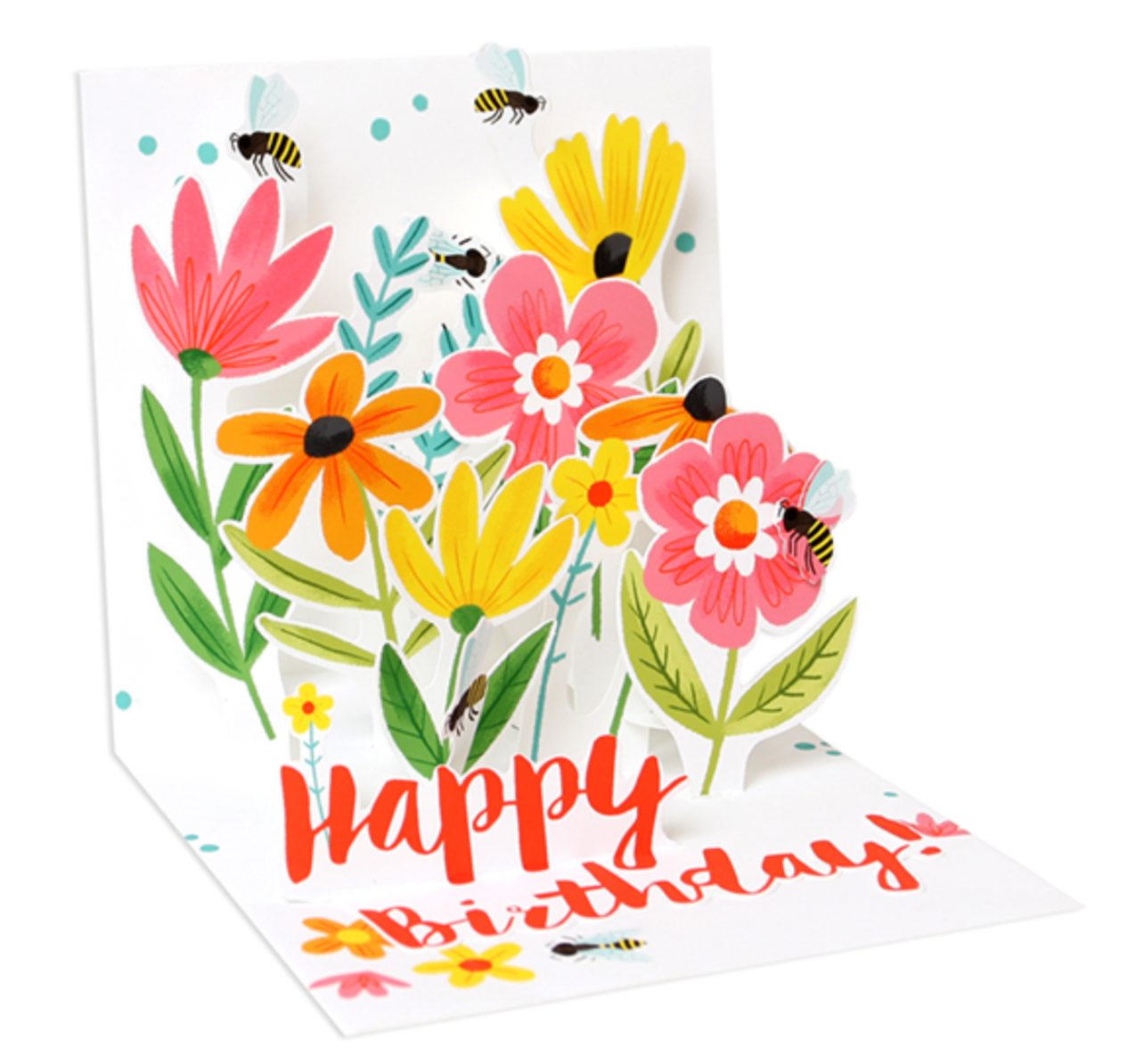 Up With Paper 3D Pop-Up Greeting Card – Bees & Flowers