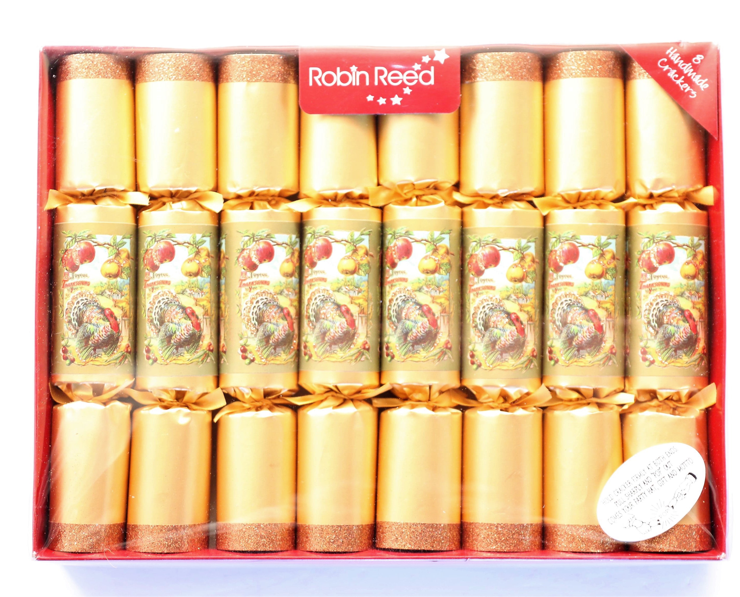 Robin Reed Thanksgiving Crackers – 8 Pack