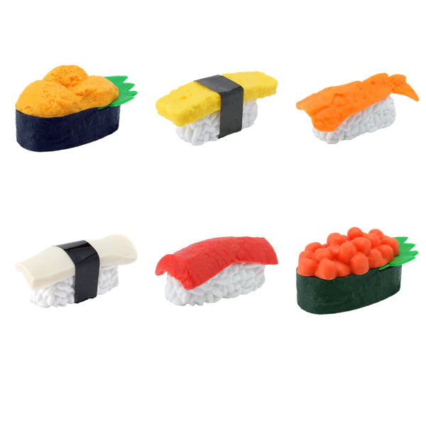 Sushi Puzzle Piece Erasers – Set of 7