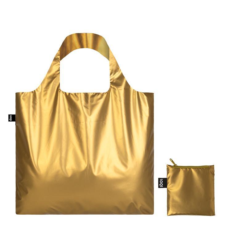 LOQI Reusable Tote Bag – Metallic Matt Gold