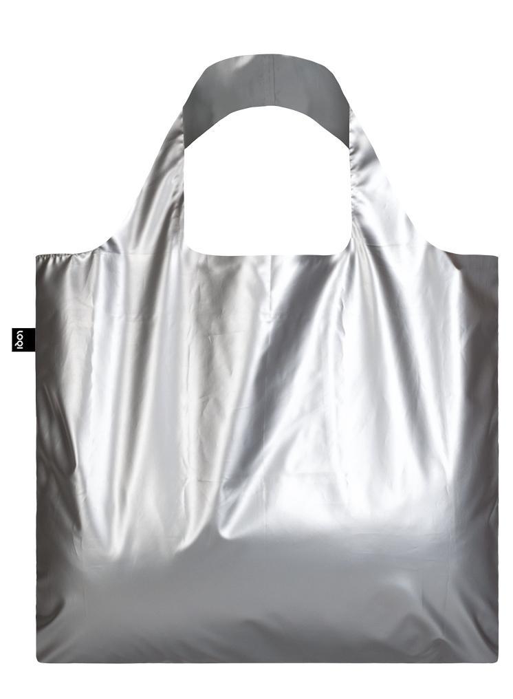 LOQI Reusable Tote Bag – Metallic Matt Silver