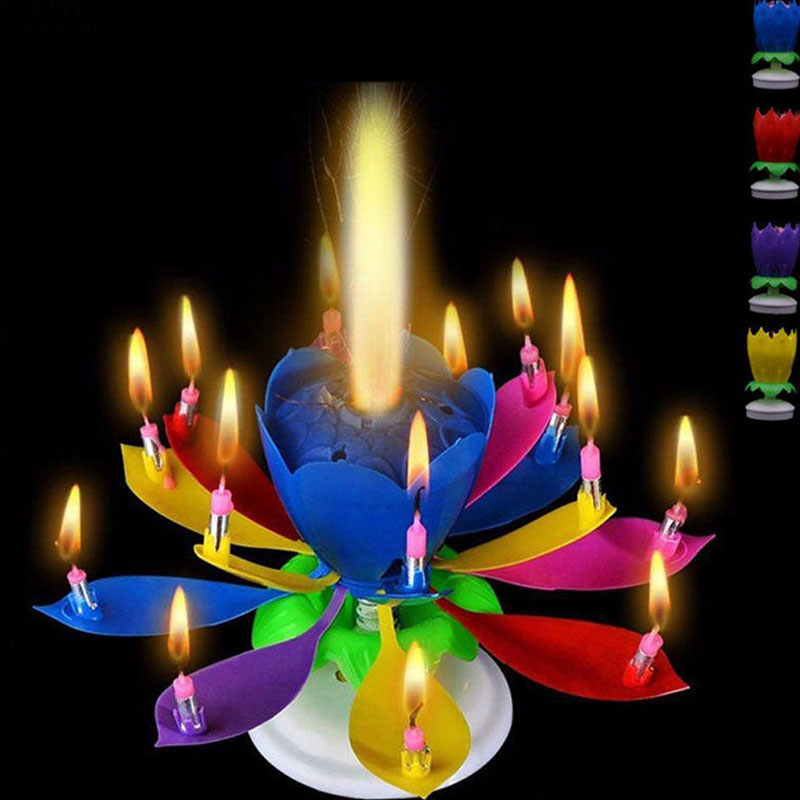Blossom Magic Musical Flower Candle – 14 Candles