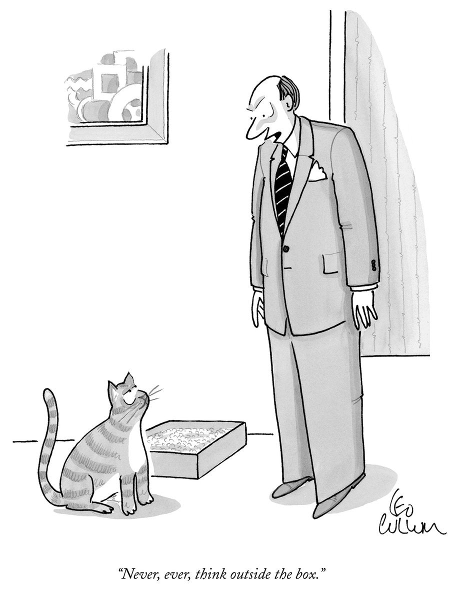 New Yorker Cartoon Mug - Outside The Box