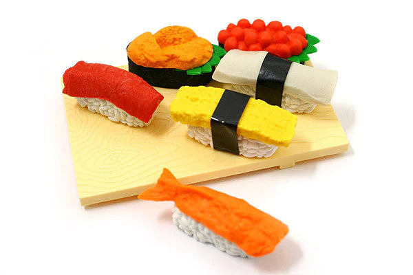 Sushi Puzzle Piece Erasers – Set of 7