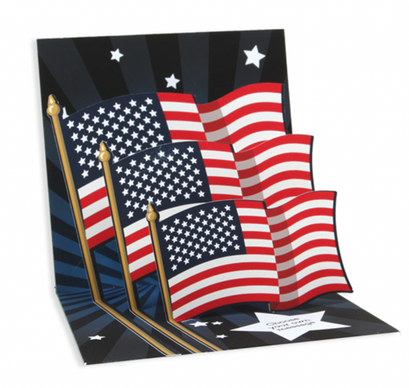 Up With Paper 3D Pop-Up Greeting Card – Patriotic