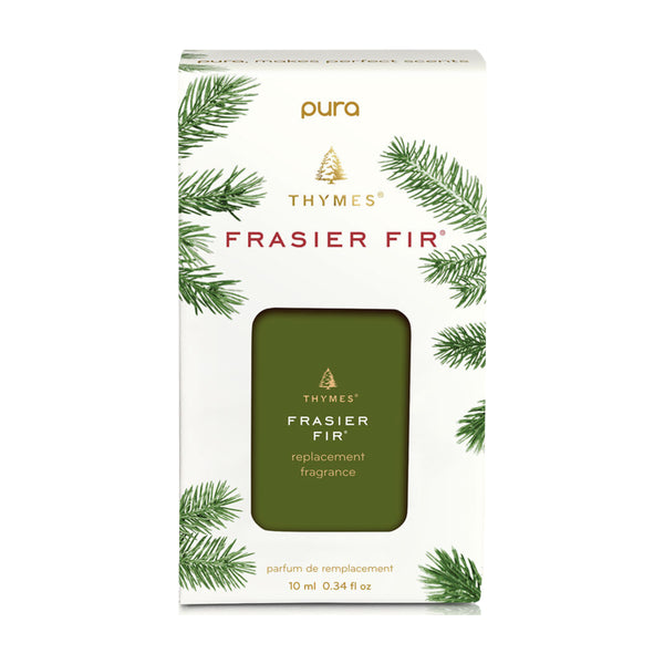  Thymes Petite Frasier Fir Diffuser - Frosted Plaid Design -  Home Fragrance Diffuser Set Includes Reed Diffuser Sticks, Fragrance Oil,  and Glass Bottle Oil Diffuser (4 fl oz) : Home & Kitchen