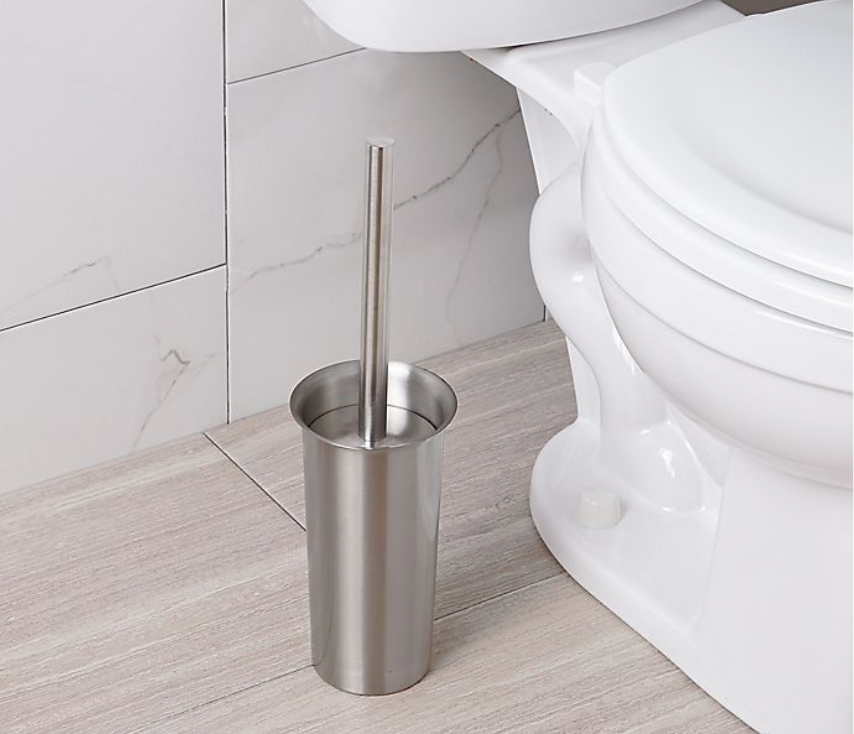 InterDesign Forma Brushed Stainless Toilet Bowl Brush and Canister