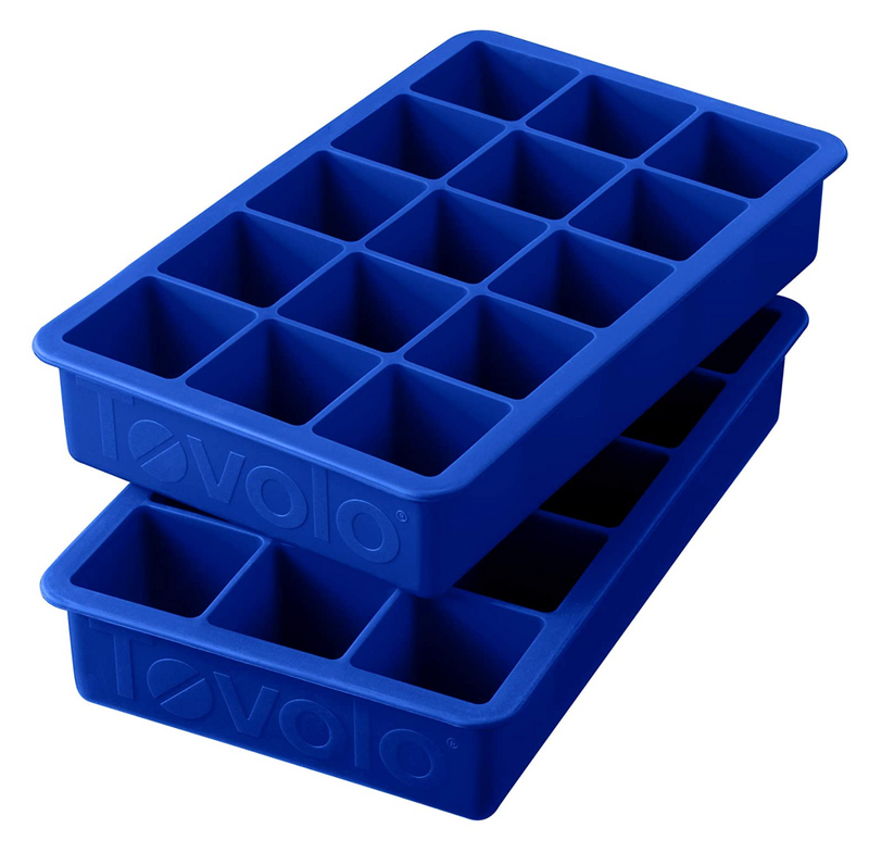 2-Pack Silicone Large Ice Cube Tray in Blue/Green, BPA Free, Dishwasher  Safe NEW
