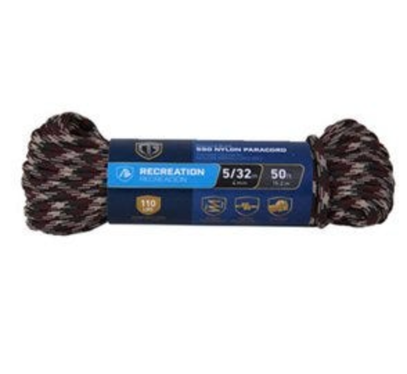 Paracord 550 Nylon Rope – Camouflage – 5/32-In. x 50-Ft