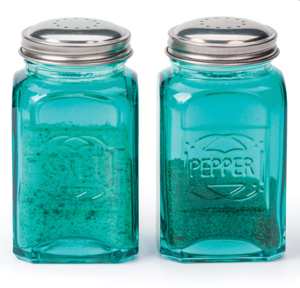 Retro Salt & Pepper Shaker Set – Turquoise