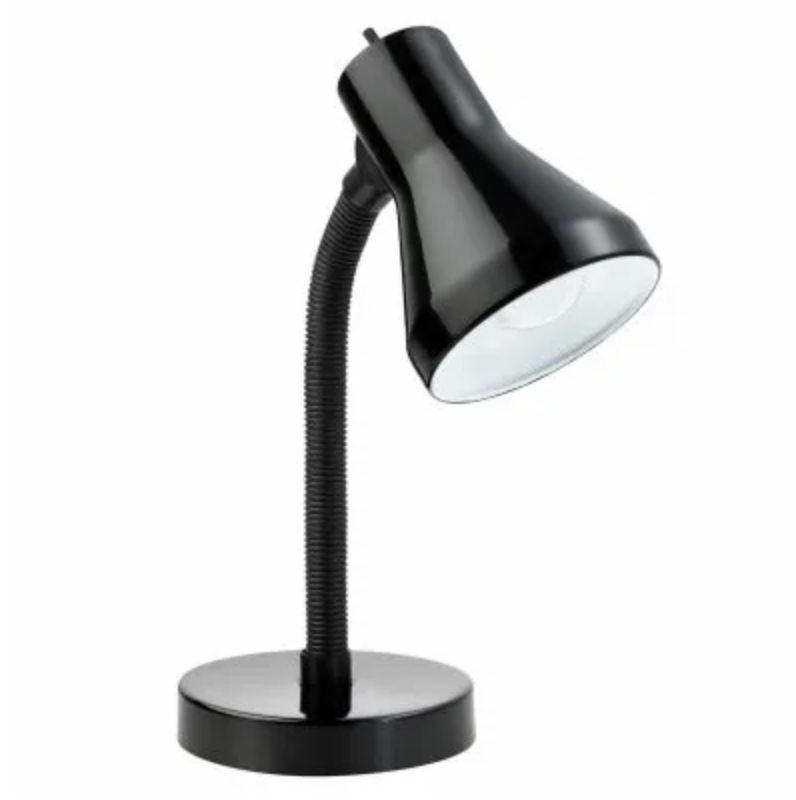 LED Goose Neck Desk Lamp – Black – 14-In.
