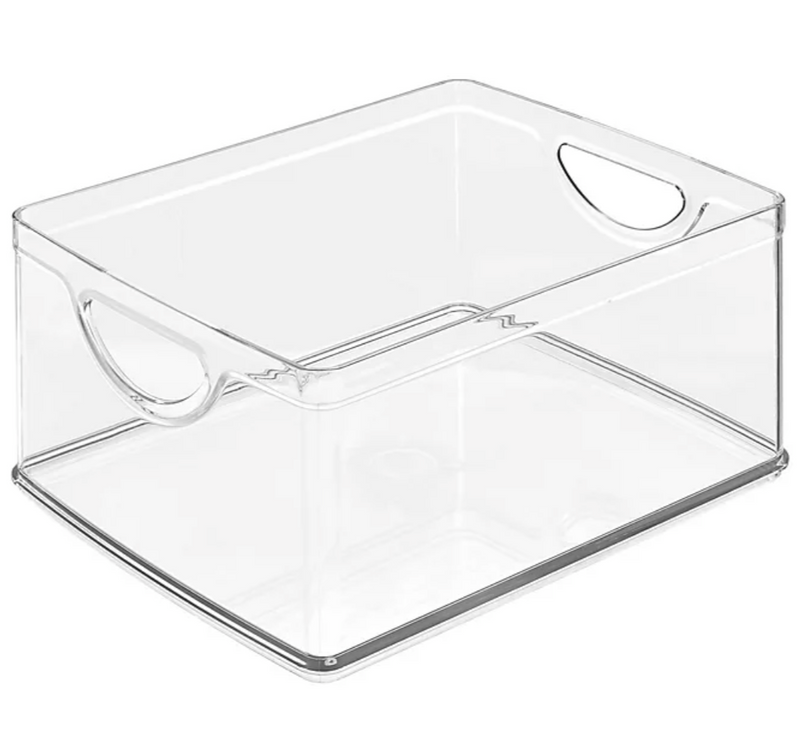 iDesign Plastic Storage Bin with Handles – 10" x 8" x 5"