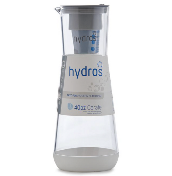 Hydros Water Filtration Carafe – 40 oz. – White