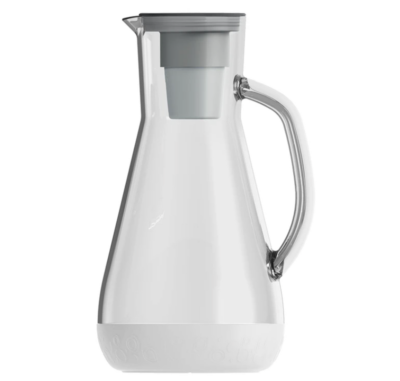 SOMA 10 Cup Water Filter Pitcher White Clear Wood Handle One