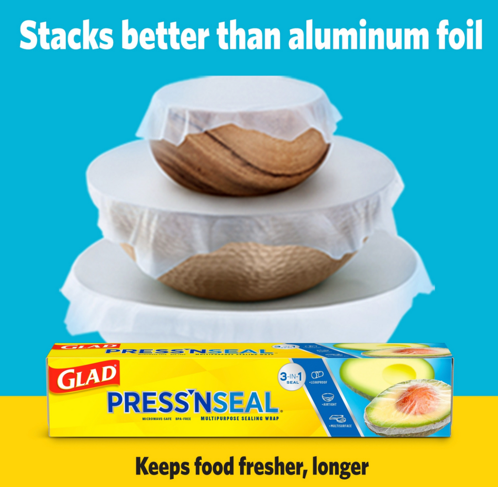 Glad Press'n Seal Plastic Food Wrap 70 Square Foot Roll - Each