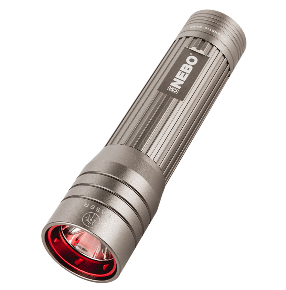 CSI LED 250 Lumen Laser Magnetic Flashlight - Grey