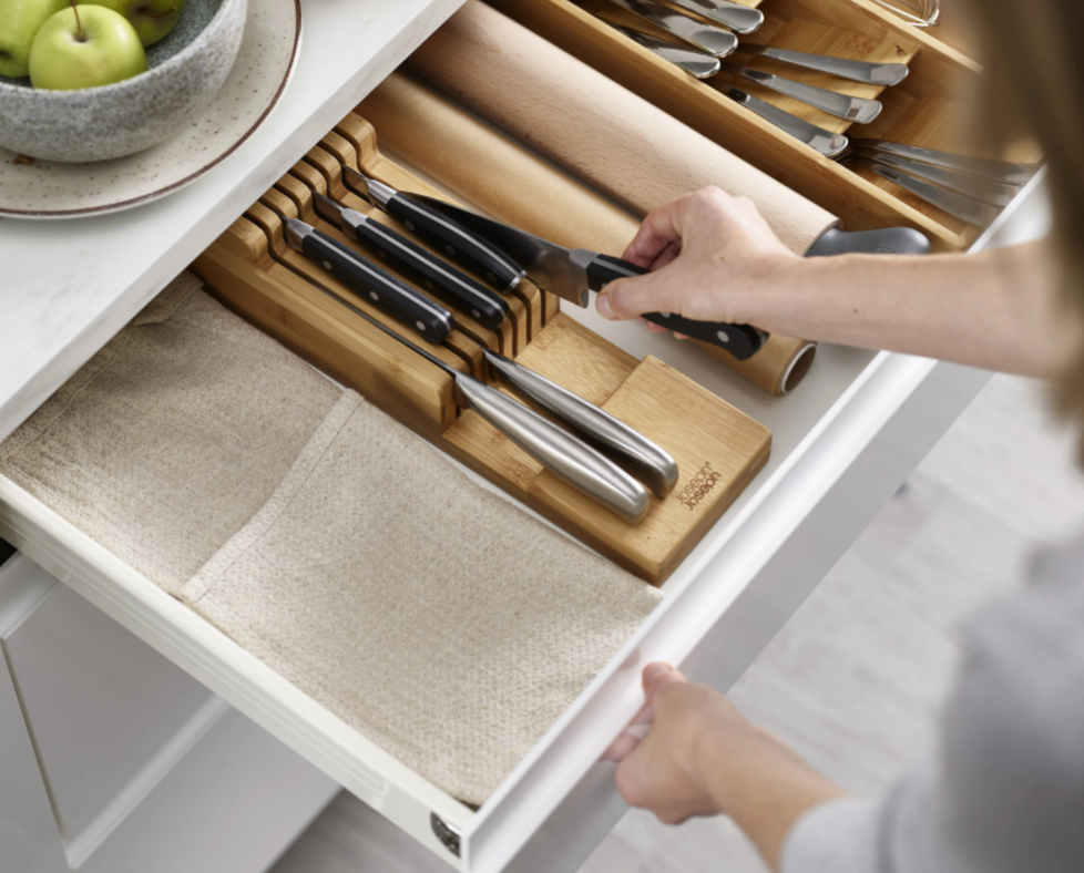 DrawerStore™ Bamboo Compact Knife Organizer