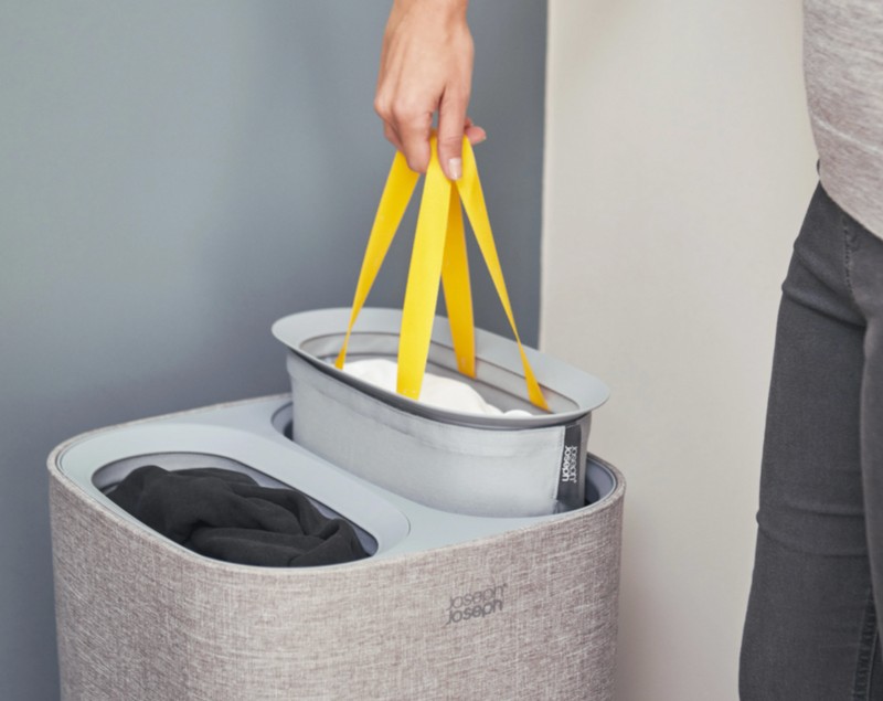 Joseph Joseph Tota 60L Laundry Hamper With Separation Basket – Grey