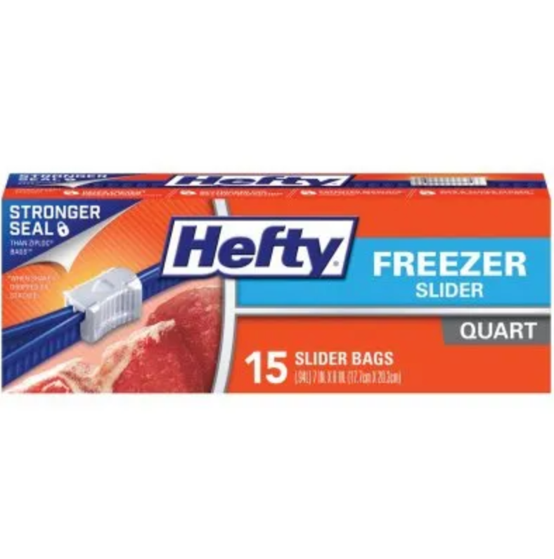 Hefty Slider Freezer Bag - 1-Qt – 15 Count