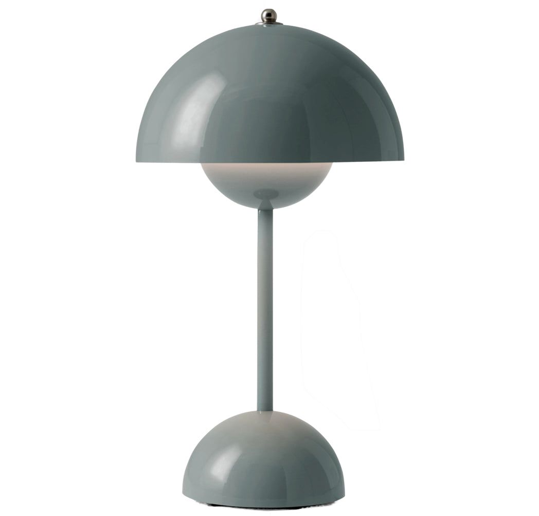 Flowerpot Portable Table Lamp VP9 Designed by Verner Panton – Stone Blue