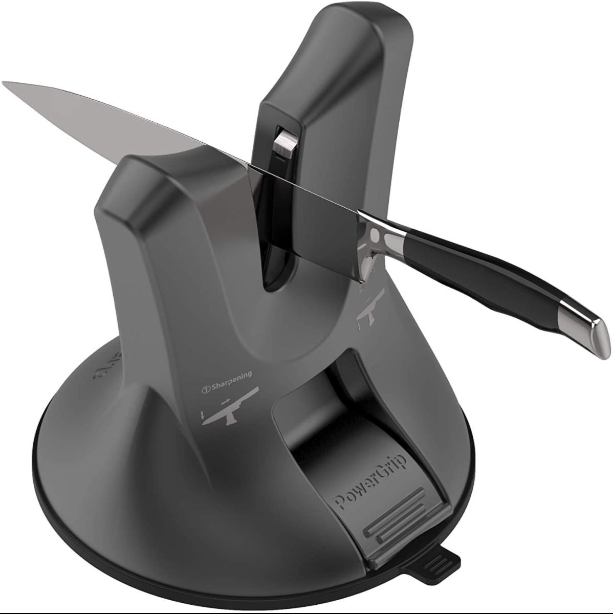 AnySharp XBlade Professional Knife Sharpener with PowerGrip – Gun Metal