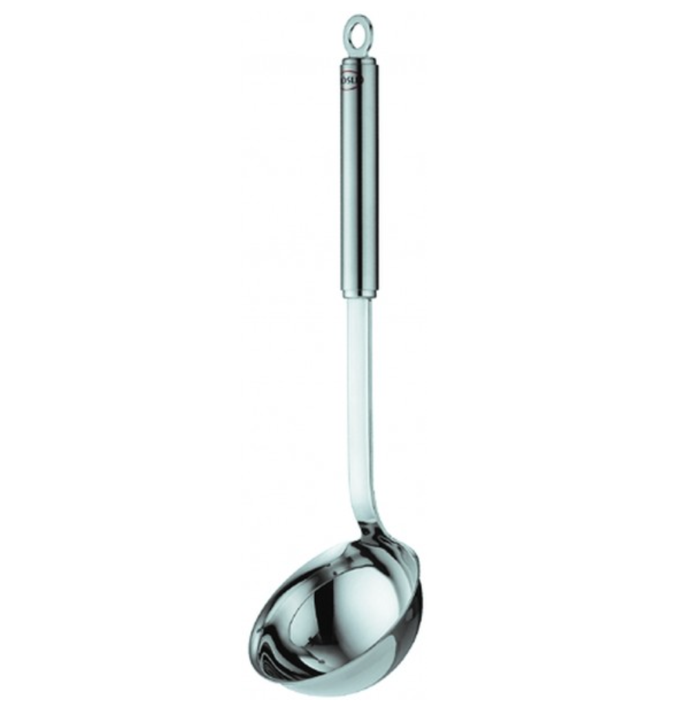 Rosle Stainless Steel Round Handle Ladle with Pouring Rim