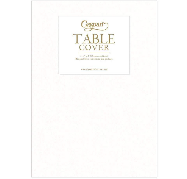 Caspari Paper Linen Solid Airlaid Tablecover – White