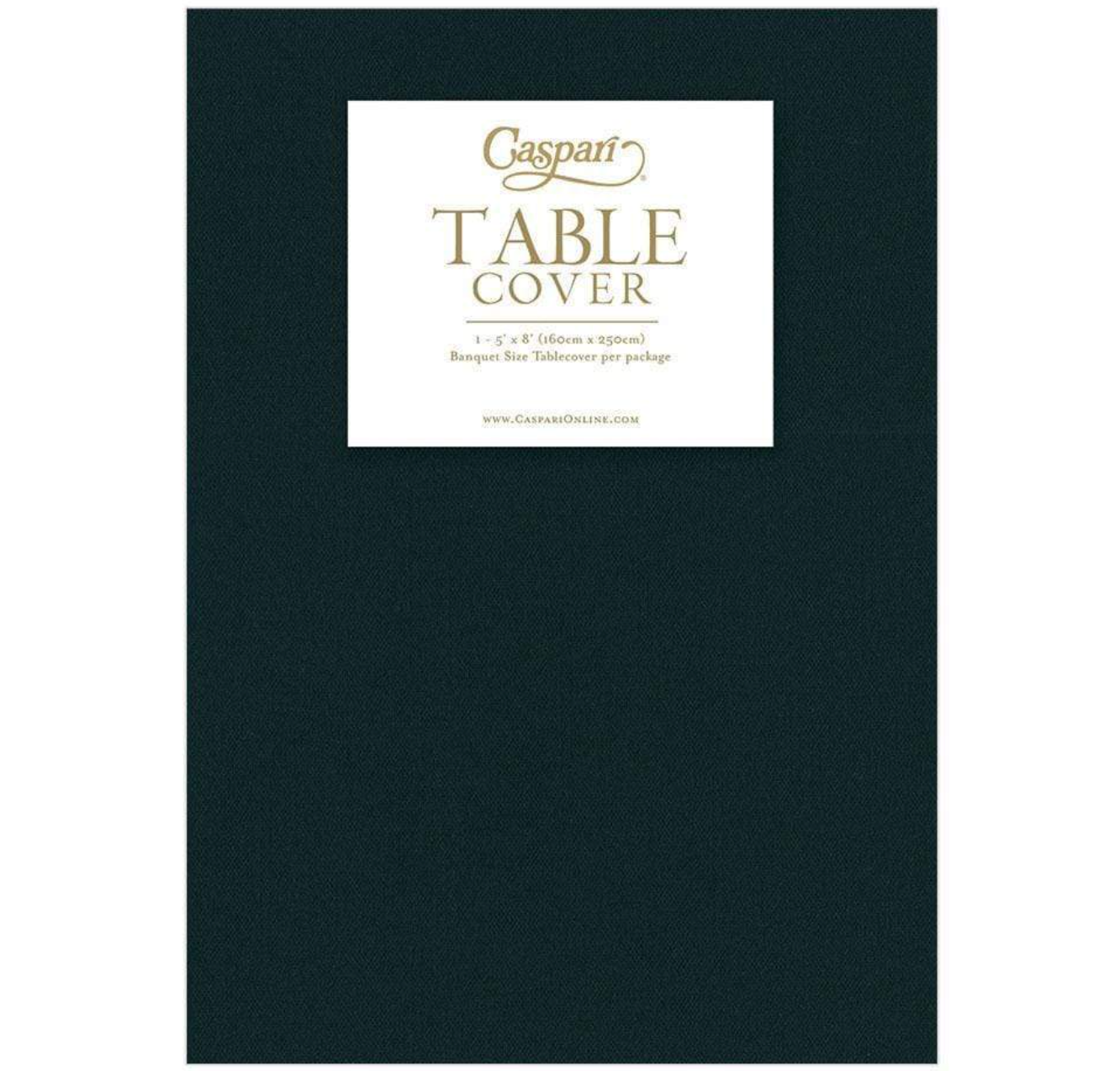 Caspari Paper Linen Solid Airlaid Tablecover – Black