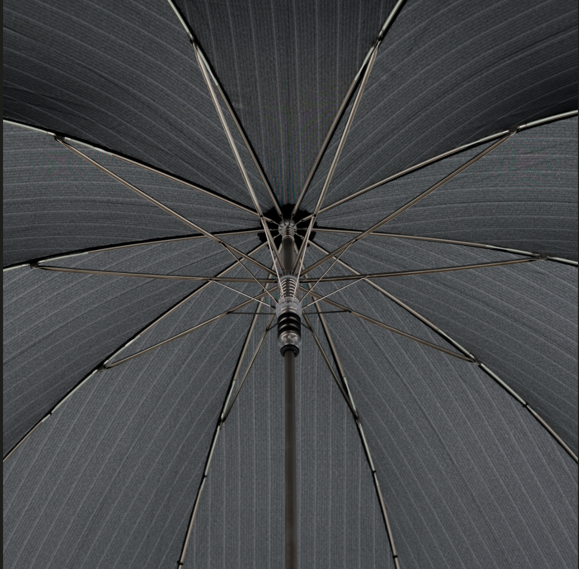 Knirps Long Automatic Flip Resistant Wooden Handle Umbrella – Black
