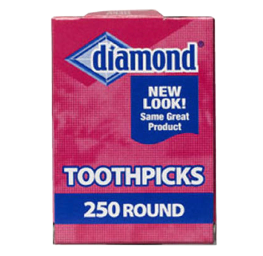 Diamond Round Toothpicks – Pack of 250