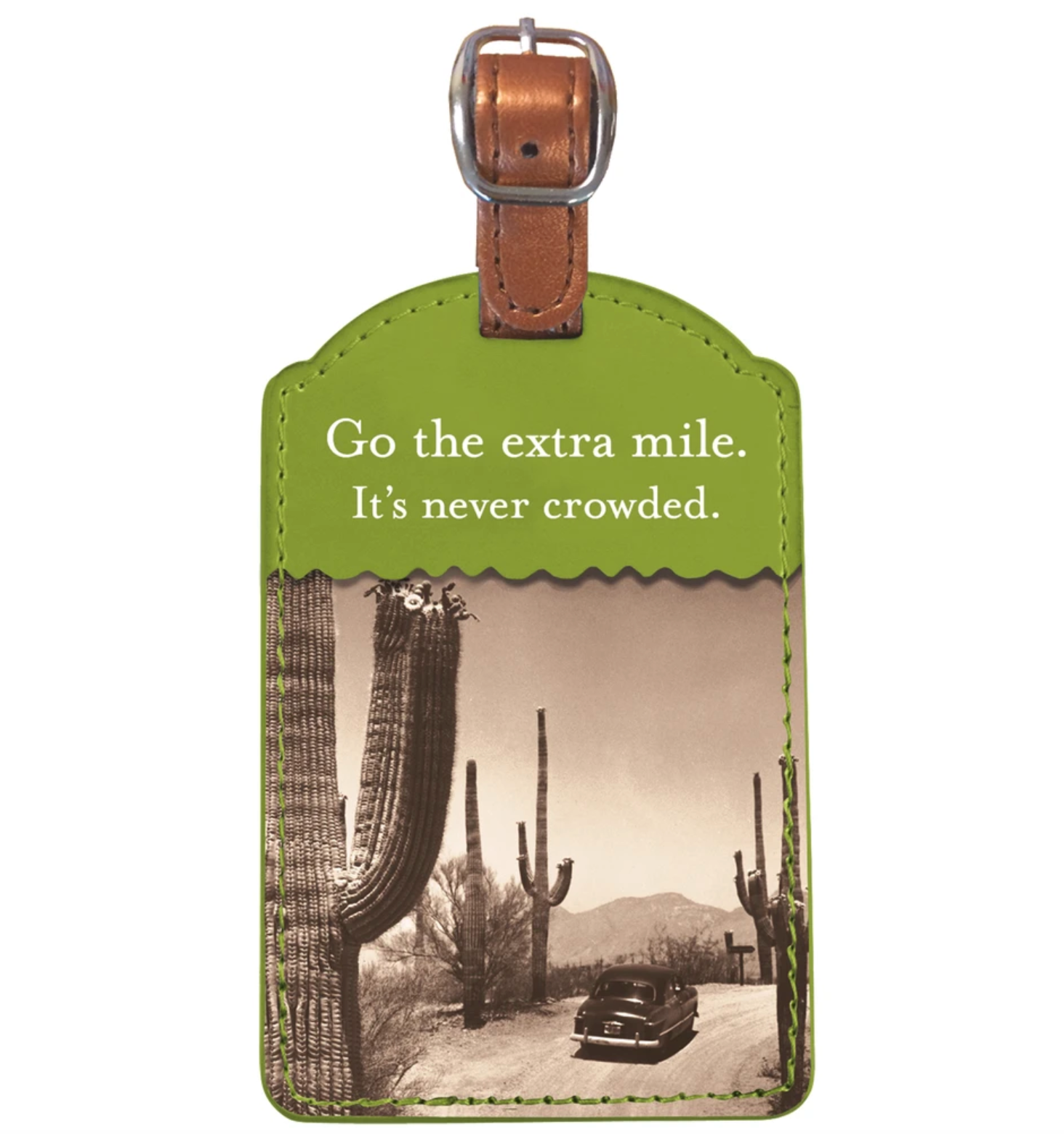 Shannon Martin Luggage Tag – Go The Extra Mile, It's Never Crowded