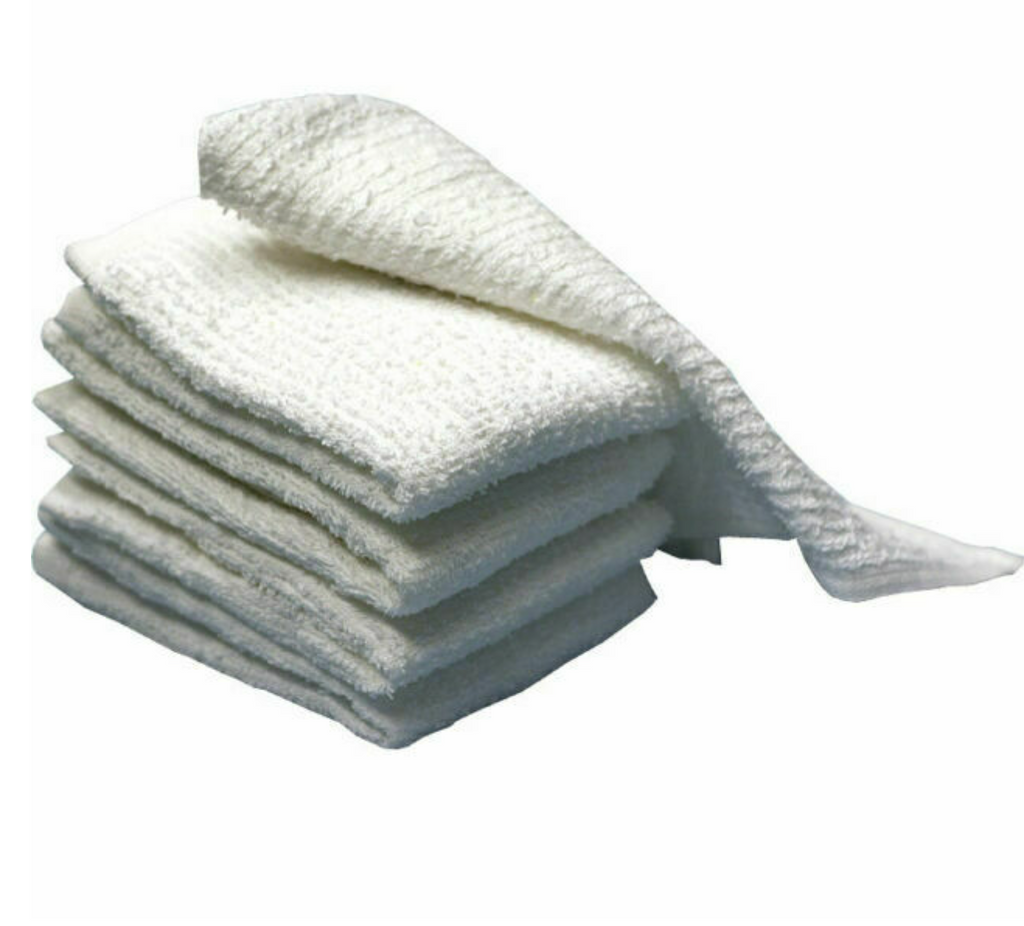 12pk Bar Mop Cloth and Towel White - MU Kitchen