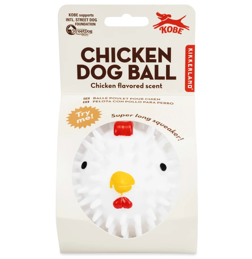 Kikkerland Chicken Ball Dog Toy