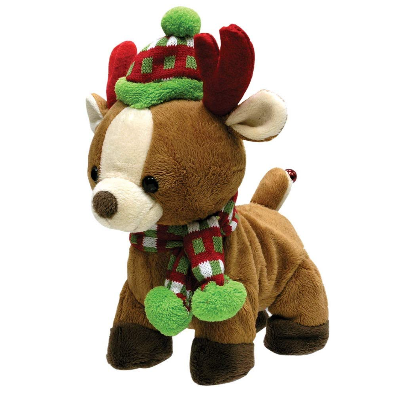Cuddle Barn Animated Rock & Roll Reindeer Christmas Plush Toy