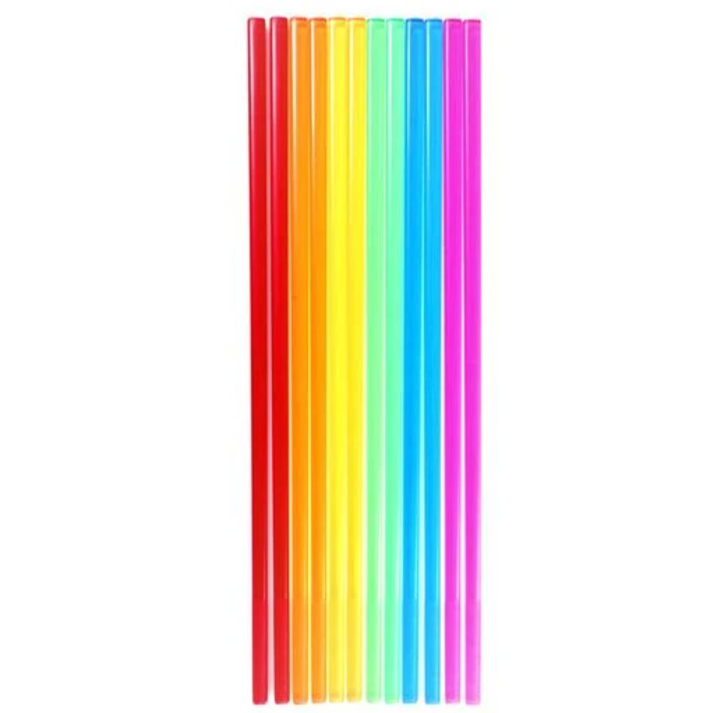 Kikkerland Acrylic Rainbow Chopsticks – Set of 6