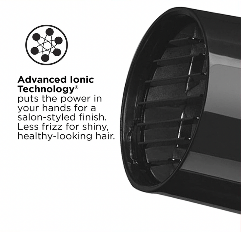 Revlon Essentials Lightweight + Compact Travel Hair Dryer – Black