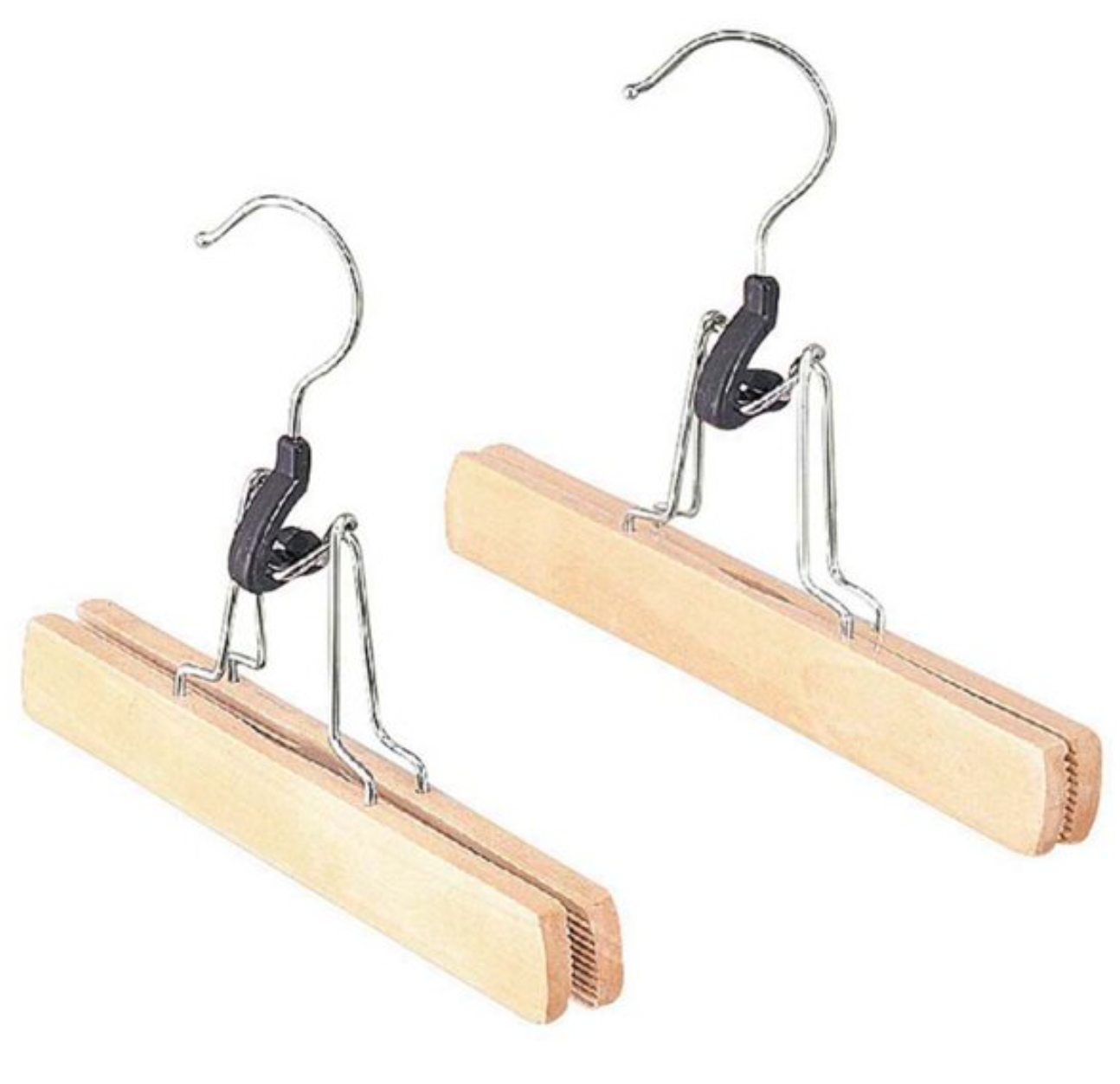 Natural Wood Clamp Slack Hangers – Set of Two