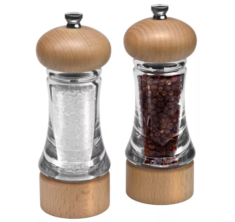 Cole & Mason Beech Wood Salt and Pepper Mill Gift Set – 6"