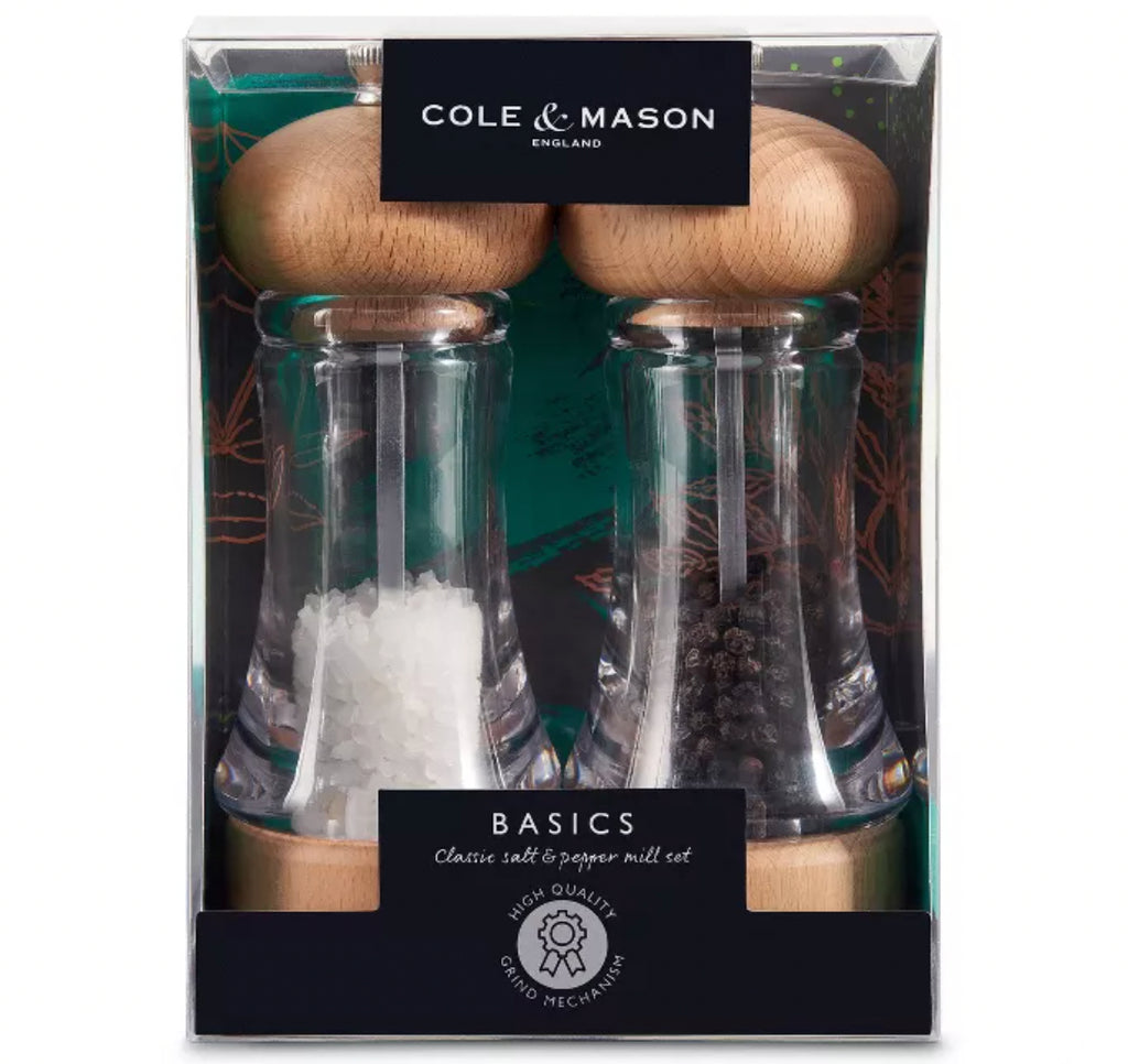 Cole & Mason COLE & MASON 505 Salt and Pepper Grinder Set - Clear