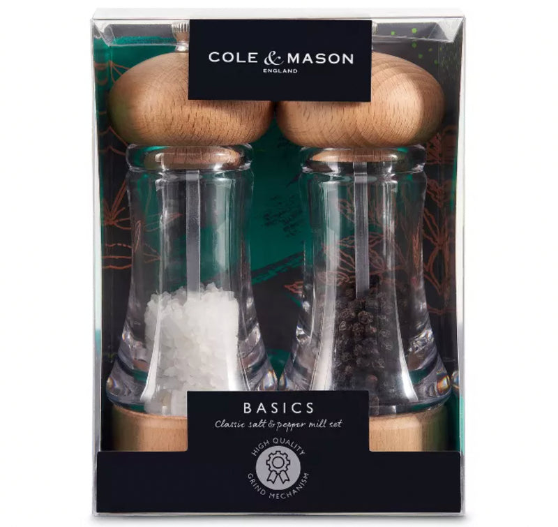Cole & Mason 6.5 Beech Wood Salt and Pepper Mill Gift Set