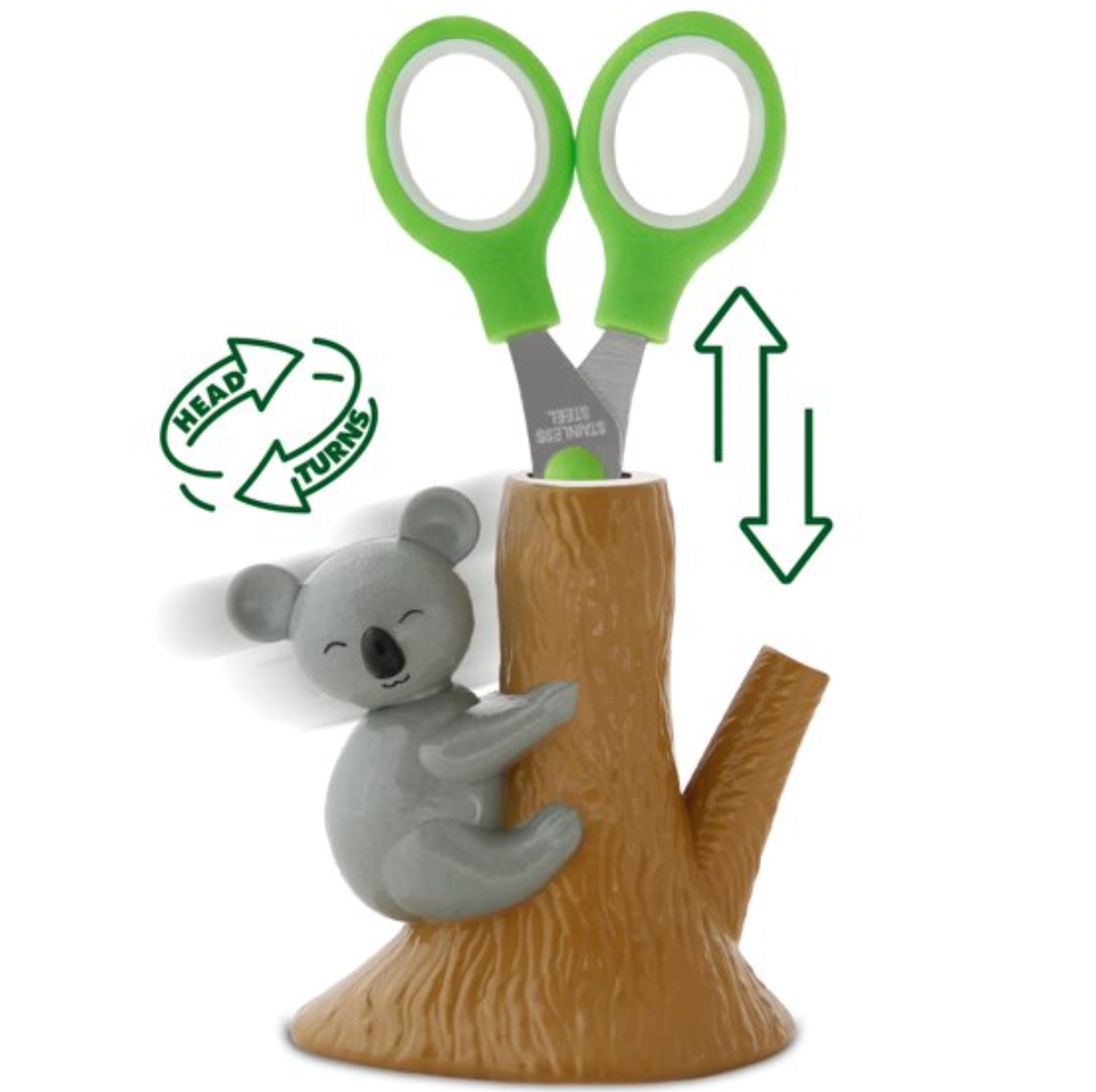 Scissors with Animated Koala Holder | Stainless Steel | Sized Right for Kids